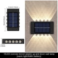thumbnail image 2 of Yuarrent 2 piezas de luz solar recargable para patio trasero, lámpara de pared, paisaje de jardín, luces de cubierta de detección Iluminación y accesorios 10LED cálido, 2 of 6
