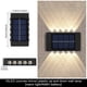 thumbnail image 5 of Bearachild 2 piezas Patio trasero luz Solar valla lámpara de pared paisaje detección automática luces de cubierta accesorios de iluminación al Iluminación y accesorios 10LED cálido, 5 of 6