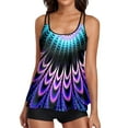 thumbnail image 1 of iTNHFP Plus Size Swimwear Women Two Piece Flowy Tankini Swimsuits with Boyshorts U Neck Swim Tank Tops Bathing Suits 2 Piece Swimwear 607, 1 of 5