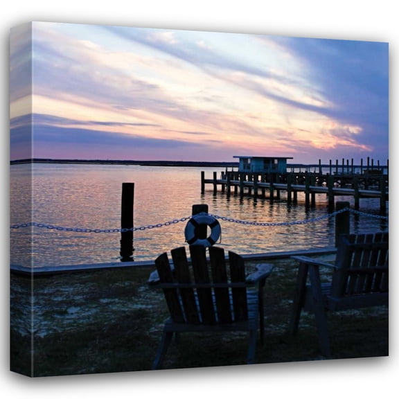 Alan Hausenflock 20x20 Gallery Wrapped Canvas Wall Art Titled - Dockside Park I