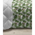 thumbnail image 3 of Leaves Down Alternative Comforter, Simplistic Layout of Leaves on a Natural Meadow Tone Background, Microfiber Quilt for All Season, 5 Sizes, Hunter Green Green, by Ambesonne, 3 of 3