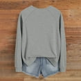thumbnail image 5 of UFOUND Winter Sweatshirt For Women Tops Casual Raglan Long Sleeve Crew Neck Pullover Casual Solid Color Tops Elegant Outwear, 5 of 8