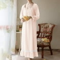 thumbnail image 2 of Kureaily Womens' Nightgown Long Sleeve Sleepwear Vintage Nightshirt Dress Soft Sleepwear, 2 of 4