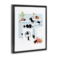 thumbnail image 4 of Stupell Industries Black Cats in Laundry Bath & Laundry Painting Black Floater Framed Canvas Art Print Wall Art, 17 x 21, 4 of 10