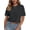 Black, variant on Cropped T shirts for Women Oversized Vintage Cotton Tee Short Sleeve Summer Tops Casual Shirts