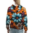 thumbnail image 7 of Disketp Colorful Blooming Flowers Womens Casual Hoodies Crew Neck Long Sleeve Sweatshirts Pullover Tops-X-Large, 7 of 7
