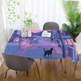 thumbnail image 5 of Yayeee Tablecloths for Rectangular Tables 54 x 54 inch Party Table Cover, Cat Walking in Street, 5 of 6