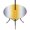Yellow, variant on Round Outdoor Tablecloth with Umbrella Hole and Zipper, Orange Grey White Tablecloth with Elastic Waterproof, Farmhouse Ombre Color Modern Simple Patio Table Covers for 31" - 35" Picnic Pool Tables