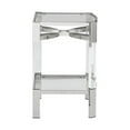 thumbnail image 3 of 26 Inch Metal and Acrylic Accent Table Silver and Clear - Saltoro Sherpi, 3 of 5