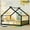 Black, variant on Bellemave Full Size Metal House Bed with Headboard and Footboard Montessori House Bed, Metal Floor Bed with Roof, No Box Spring Needed, White