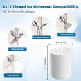 thumbnail image 3 of 2 packs of shower filter replacement cartridges, high output shower filter suitable for hard water, removes chlorine and fluorides, reduces dry itchy skin and eczema, 20-level shower water filter, 3 of 4