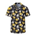 thumbnail image 4 of COSFO Short Sleeve Men's Button Down Shirts Beach Hawaiian Summer Shirts Regular Fit Casual Collared Tropical Vacation Tops, 4 of 7
