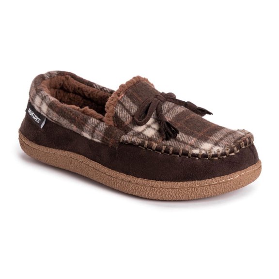 MUK LUKS Men's Tanver Slipper-Dark Brown 9