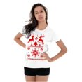 thumbnail image 4 of Ugly Christmas Reindeer Pattern Womens Slim Fit Graphic Tee Brisco Brands S, 4 of 5
