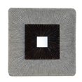thumbnail image 1 of Benzara BM205833 Square Shaped Wall Decor with Ribbed Details, Brown & Gray - Small, 1 of 2