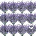 thumbnail image 1 of Flores artificiales de lavanda, 20 paquetes, resistentes a los rayos UV para exteriores, 1 of 8