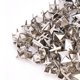 thumbnail image 3 of 100 PCS 9MM Brass Copper Square Rivets Apparel Shoes Bag Accessories for Leather DecorationSilver, 3 of 4