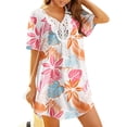 thumbnail image 1 of Vestido de playa con cuello en V y encaje Ekouaer con cuello en V, 1 of 6