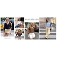 thumbnail image 5 of BTFBM Wrap Cross Ribbed Knit Cropped Sweaters for Women | V Neck Cozy Sweater With Safe Snap,Long Sleeve Fall Clothes Winter Clothing,Holiday Outfits, 5 of 10
