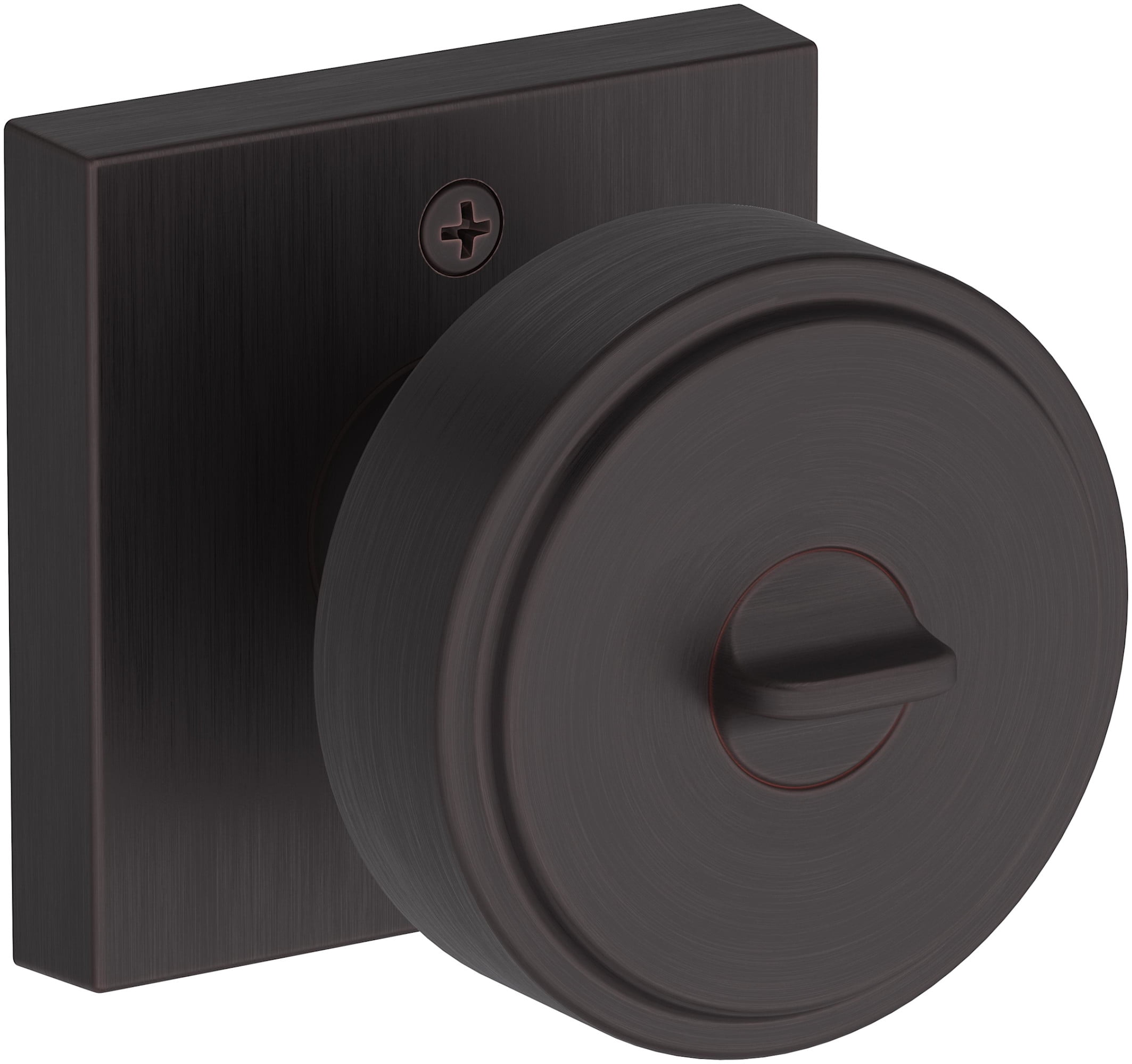 Baldwin ENVASCSR190SMC Vashon Single Cylinder Keyed Entry Door Knob Set - Black