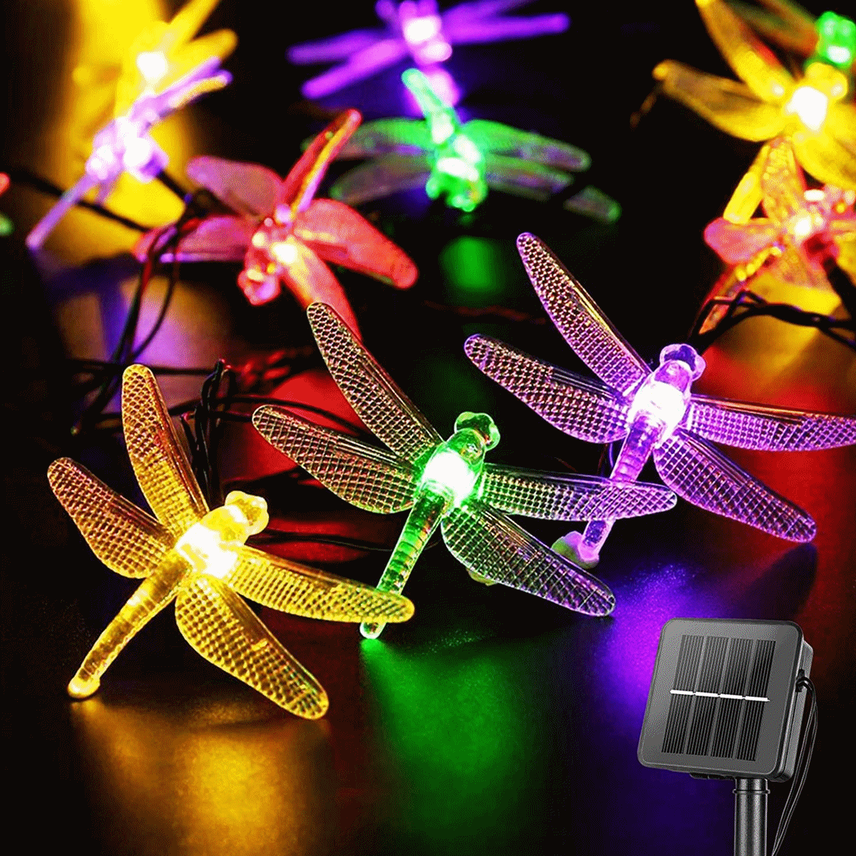 20 30 50 LED Solar Power Fairy Lights Crystal Ball Garden Outdoor Xmas Party Hot 