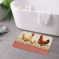 thumbnail image 3 of FJPT Chicken Farmhouse Floor Mat Non Slip Flannel Polyester Rug For Bathroom Kitchen Bedroom Decor 31.5x19.7 inch, 3 of 5