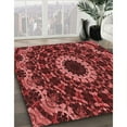 thumbnail image 2 of Ahgly Company Indoor Square Patterned Grapefruit Red Area Rugs, 6' Square, 2 of 6