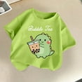 thumbnail image 2 of Bovxnpu Girls Short Sleeve T Shirts Undershirt Kids Summer Tops School Tee Summer Shirts For Kids Short Sleeve Graphic T-Shirt Round Neck And Boys T-Shirt Tee Casual, 2 of 6