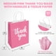 thumbnail image 3 of Bolsas de regalo DjinnGlory Pink Thank You con asas, 25 x 20 x 10 cm, 50 unidades, 3 of 9
