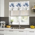 thumbnail image 4 of Blue Tulip Curtain Valances for Windows, Kitchen Valance Window Treatments Panel 2 Pack, Spring Floral Botanical Leaves Pastoral Rod Pocket Short Curtains for Bathroom Bedroom 60 x 18 Inch, 4 of 8