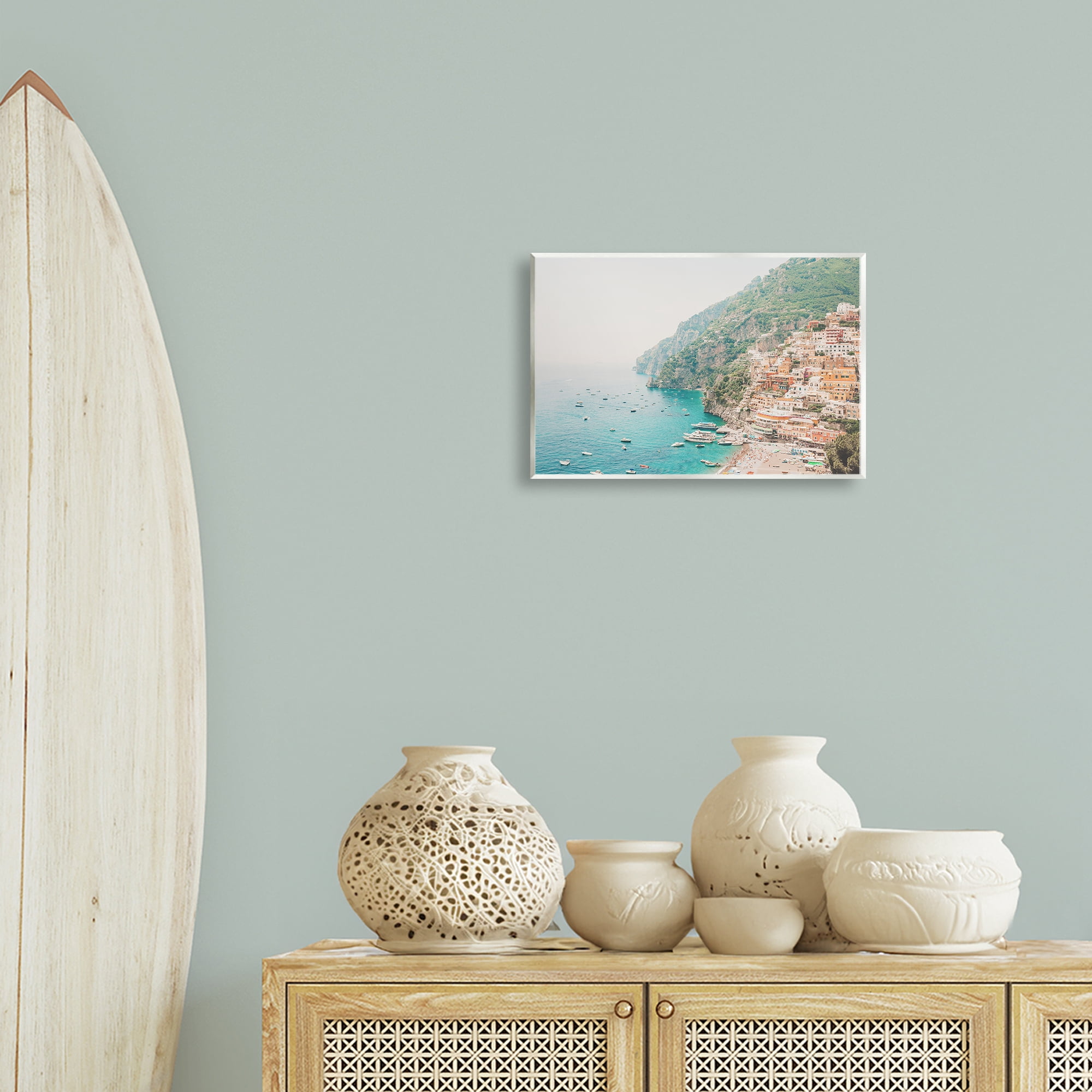 Stupell Industries Amalfi Coast Harbor Cities & Countries Photography Unframed Art Print Wall Art, 15 x 10