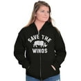 thumbnail image 4 of Save the Winos Rhinoceros Wine Lover Zip Hoodie Sweatshirt Women Brisco Brands S, 4 of 6