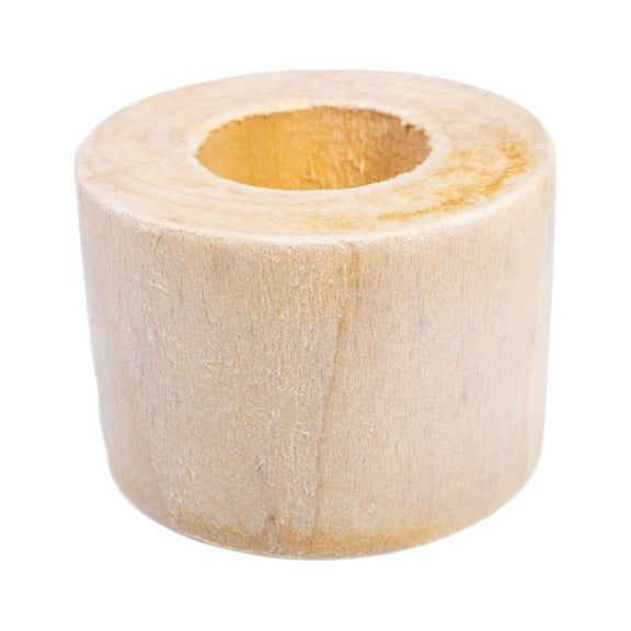 Craft County Natural Wood Cylinder Beads with 1 1/2 Inch Diameter and 1 3/8 Inch Height - Multiple Pack Sizes Available - For Macrame, Home Decor, DIY Projects, and More