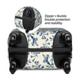 thumbnail image 2 of Hirioo Vintage Blue Floral for Elasticity Suitcase Cover (No luggage Included) Durable Luggage Protector Fits 18-32 Inch Luggage-Medium, 2 of 7