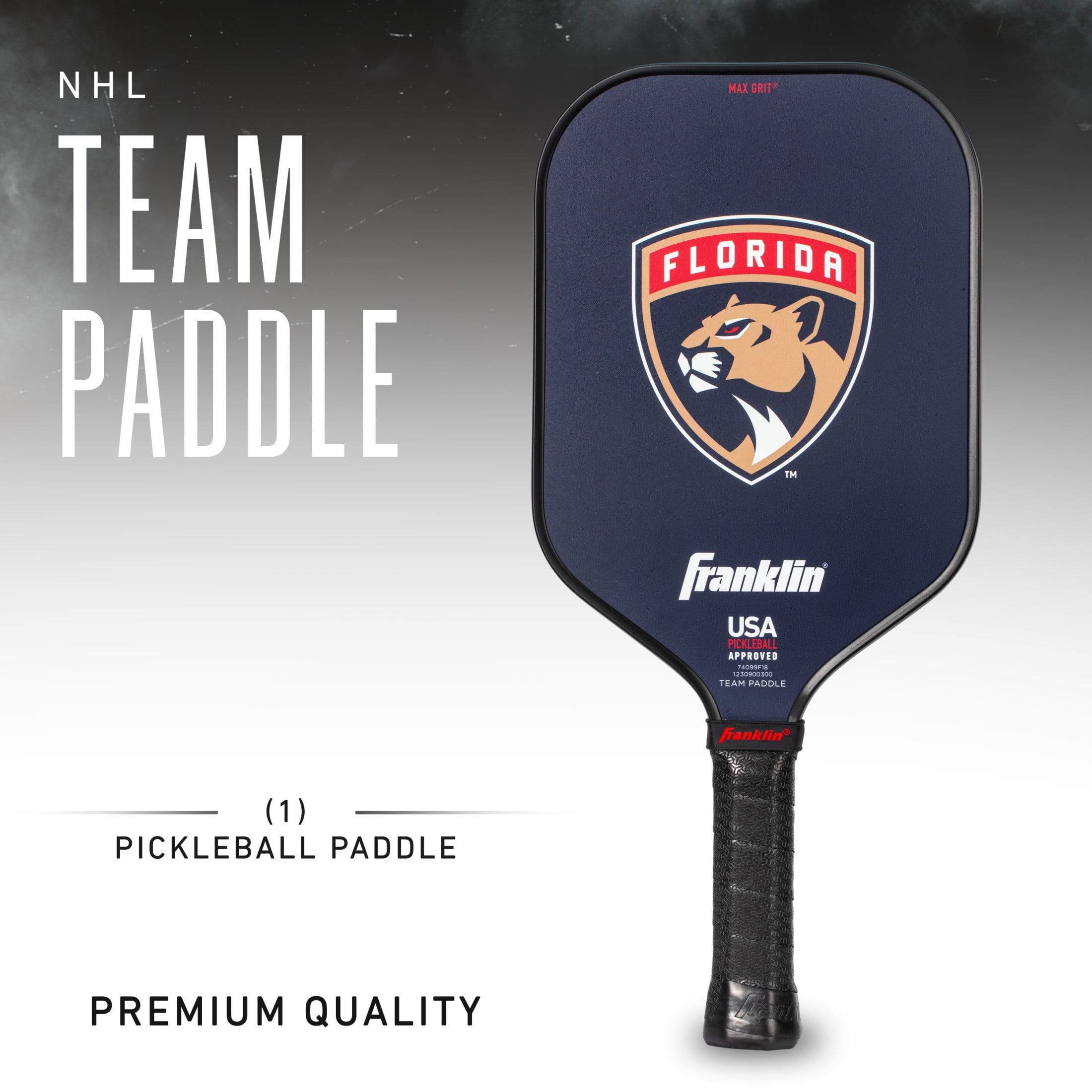 Franklin Sports NHL Florida Panthers Pickleball Paddle - Official NHL Team Pickleball Paddles - USAP (USAPA) Approved Premium Quality Pickleball Paddles - Authentic Team Logos + Colors