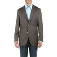 thumbnail image 1 of DTI BB Signature Men's Dress Suit Jacket Two Button Birdseye Modern Fit Blazer Taupe, 1 of 4