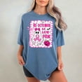 thumbnail image 4 of Comfort Colors Breast Cancer Awareness Shirt – In October We Wear Pink, Coquette Halloween Pink Ghost Tee, Preppy Pink Ribbon Support T-Shirt, 4 of 8