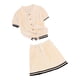 thumbnail image 3 of Conjunto de falda plisada para mujer Salvador Ropa de gimnasio para el hogar Beige, 3 of 8