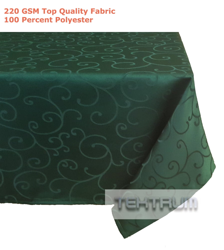 TEKTRUM 54 X 54 INCH 54"X54" SQUARE POLYESTER DAMASK SCROLL TABLECLOTH ...