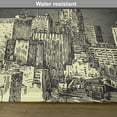 thumbnail image 6 of Ambesonne Retro Place Mats Set of 4, Grunge Empire State NYC, Standard Size, Grey Yellow, 6 of 6