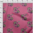 thumbnail image 3 of oneOone Cotton Flex Pink Fabric Leaves & Clover Diy Clothing Quilting Fabric Print Fabric By Yard 40 Inch Wide, 3 of 6