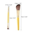 thumbnail image 2 of 9 Pcs Makeup Brush Set Contour Concealer Blush Nylon Plastic Metal Handle Yellow Gold Tone Brown, 2 of 7