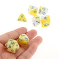 thumbnail image 3 of 7x Polyhedral Party Favors Numbers Accessory Sets D8 D10 White Yellow, 3 of 4