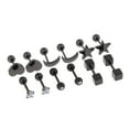 thumbnail image 3 of Aretes de acero inoxidable Fernando 6 Pares Negro 6mm, 3 of 8