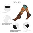 thumbnail image 5 of Lsque Strong Kitten Lifting Weights Pattern Sport Compression Socks for Men & Women 15-20 mmHg Knee High Nurse Pregnant Running Medical and Travel Athletic, 5 of 6