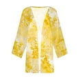 thumbnail image 5 of XIAfhje Womens Summer Cardigans Lightweight 3/4 Sleeve Floral Print Kimono Cardigan Loose Casual Beach Cover Up Blouse Tops, 5 of 5