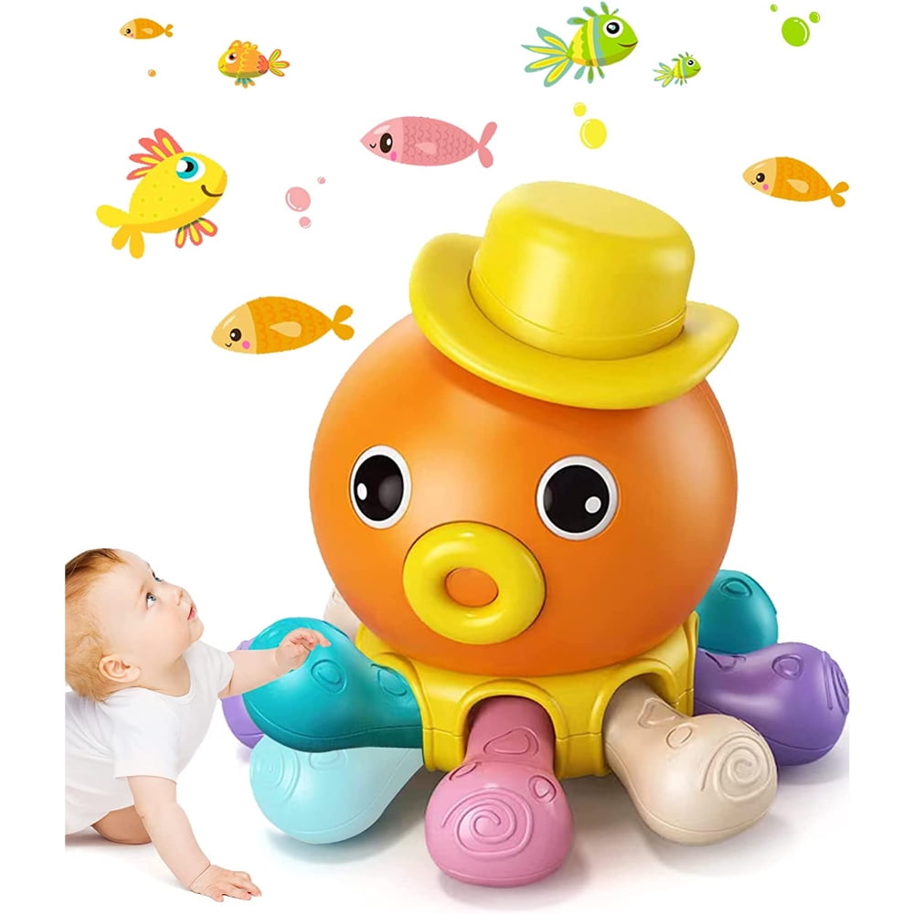 PEACNNG Baby Toys for 612 Months, Montessori Sensory Toys for 1 Year Olds, 3in1 Octopus Toys