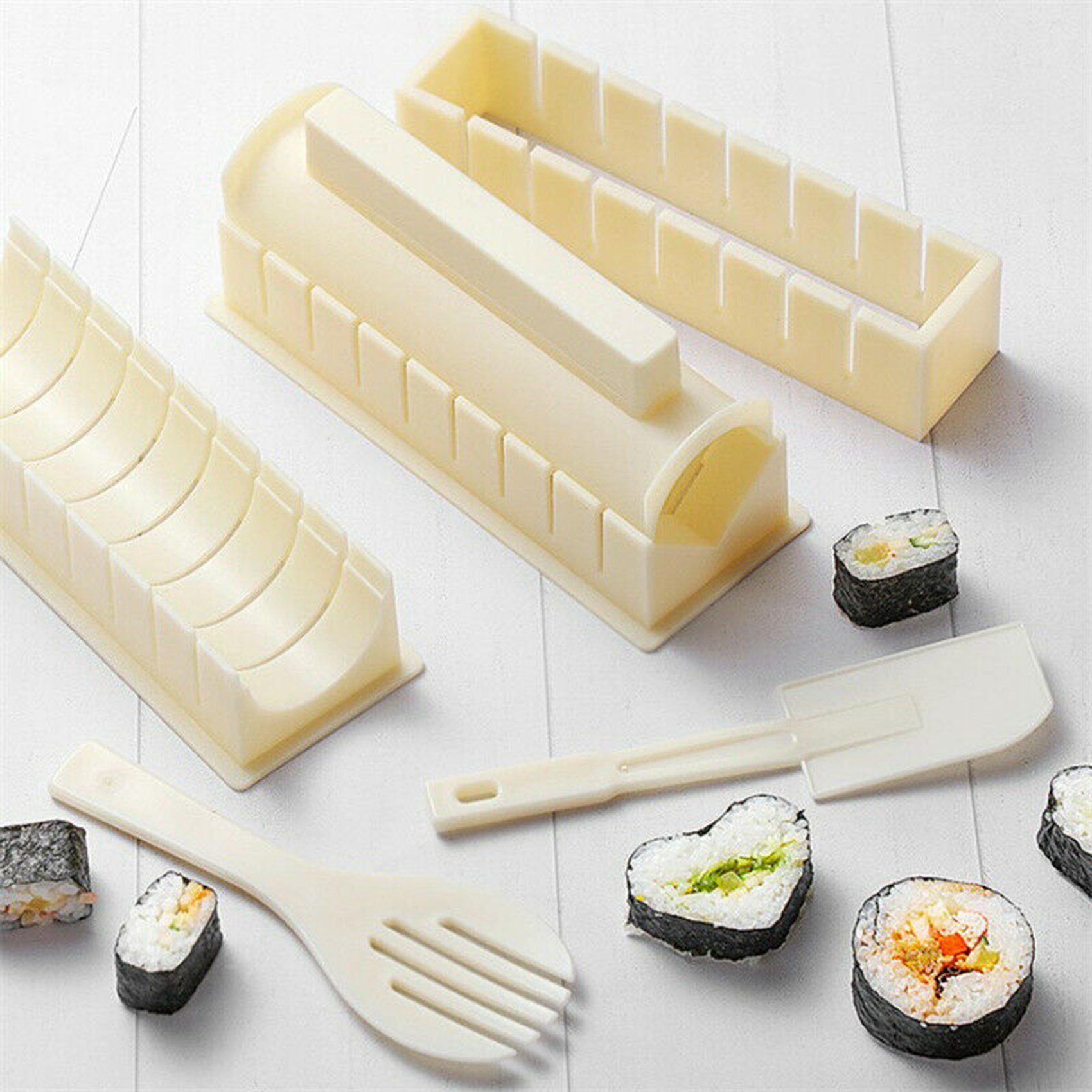 Weico 2 Packs Sushi Roller Rice Roll Mold Bento Maker Mould Kitchen Tools Kit Gadget, Size: Please Ref to Pics, Other