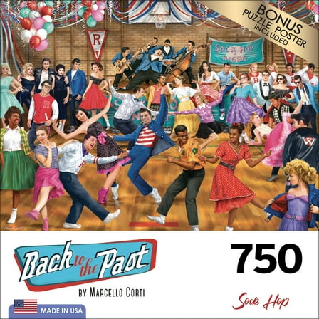 Cra-Z-Art Back to the Past 750-Piece Sock Hop Adult Jigsaw Puzzle