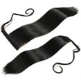 thumbnail image 2 of LEHOZIHEQ Straight Ponytail Extension, 26 Inch Long Straight Wrap Around Ponytail for Women Clip in Ponytail Hair Extensions Synthetic Brown Hair Pony Tails Hairpieces Daily, 2 of 5